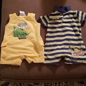 6 month Dino Romper Set